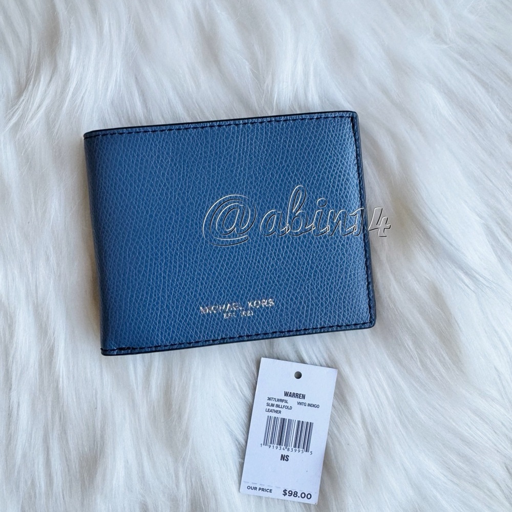 NWT Michael Kors Slim Leather Billfold Wallet - Picture 4 of 4